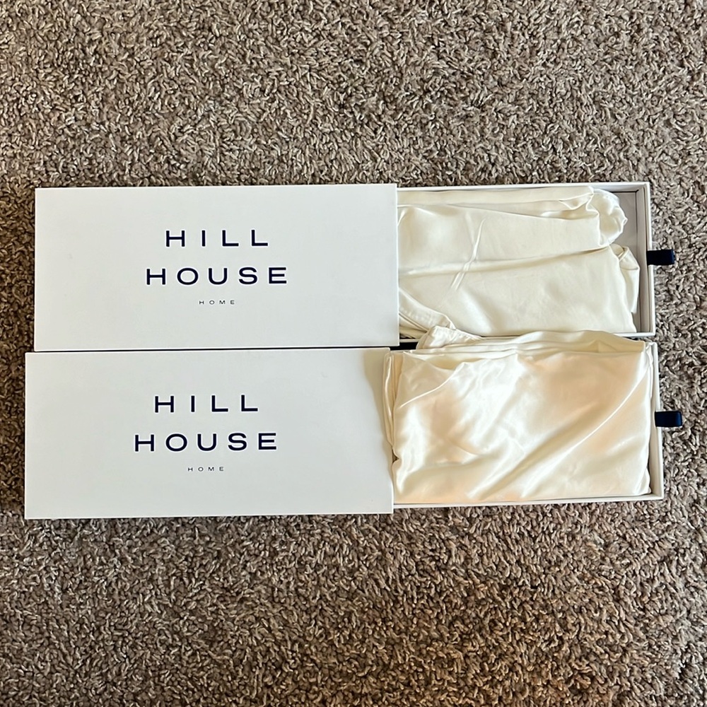 Hill House Home | (2) White Silk Pillowcases 51x76 cm